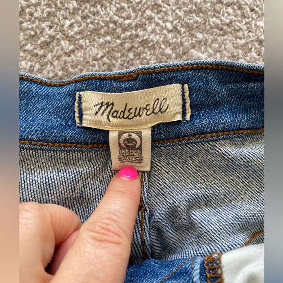 Madewell l0” HIGH-RISE SKINNY JEANS, EARDLEY WASH. Size 31P, worn. Super comfy - Picture 7 of 12